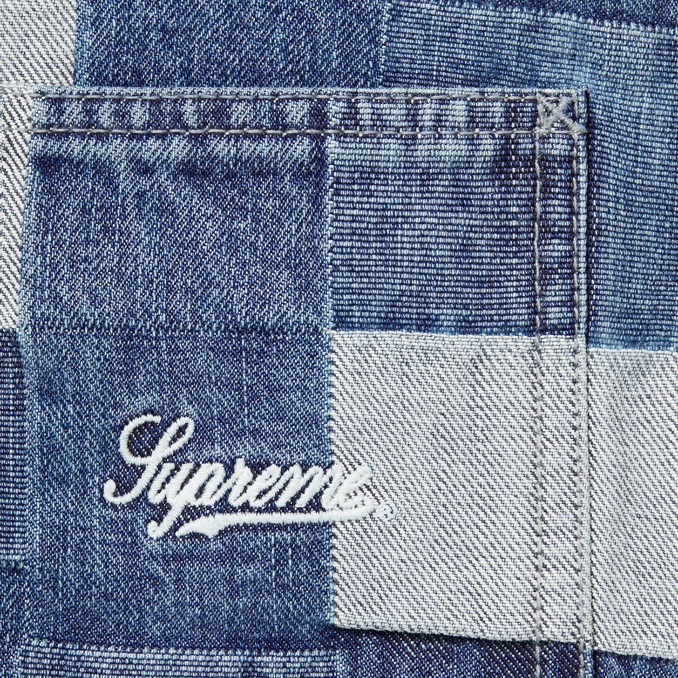Patched Denim Vest view 13